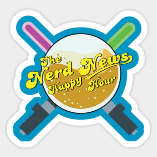 Nerd News Happy Hour Logo by AMPlified Designs Sticker